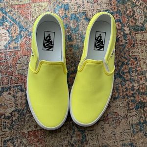 VANS bright yellow slip on